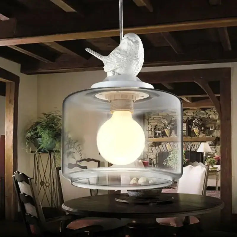 Glass Bird LED Chandelier