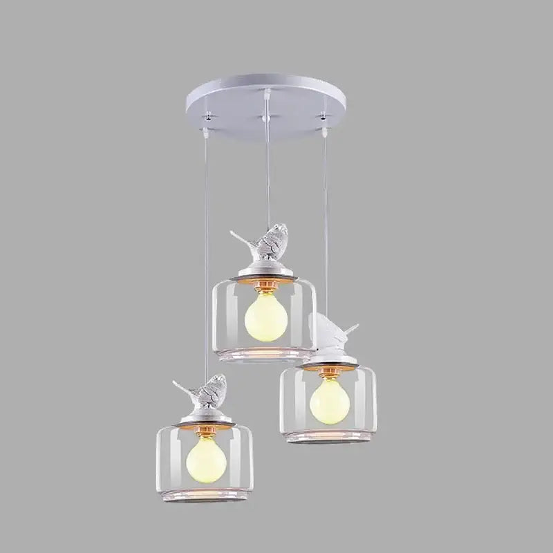 Glass Bird LED Chandelier
