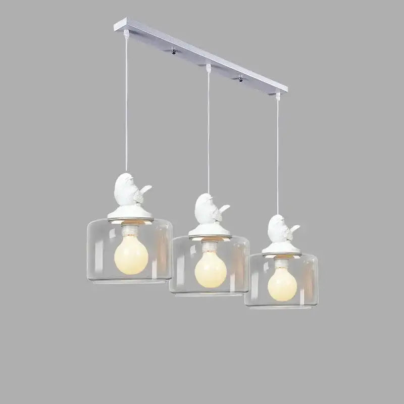 Glass Bird LED Chandelier