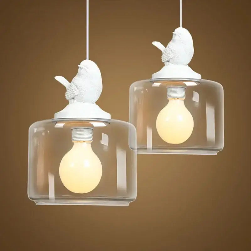 Glass Bird LED Chandelier