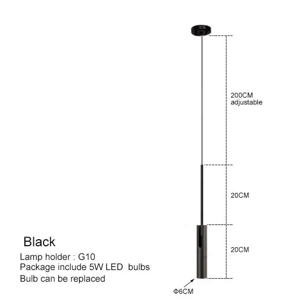 Black Adjustable Chandelier