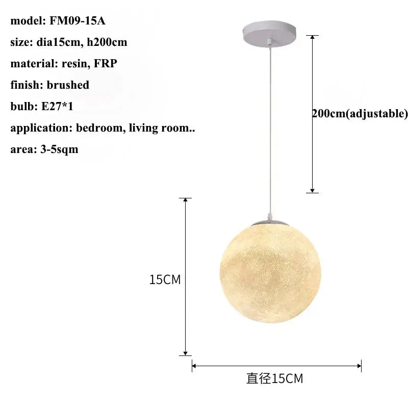 Cream Moon Pendant Chandelier