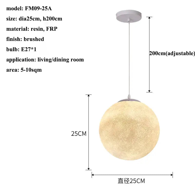 Cream Moon Pendant Chandelier