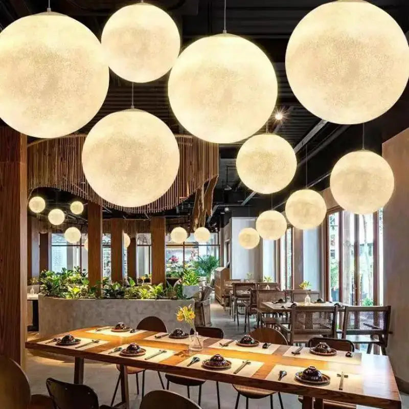 Cream Moon Pendant Chandelier