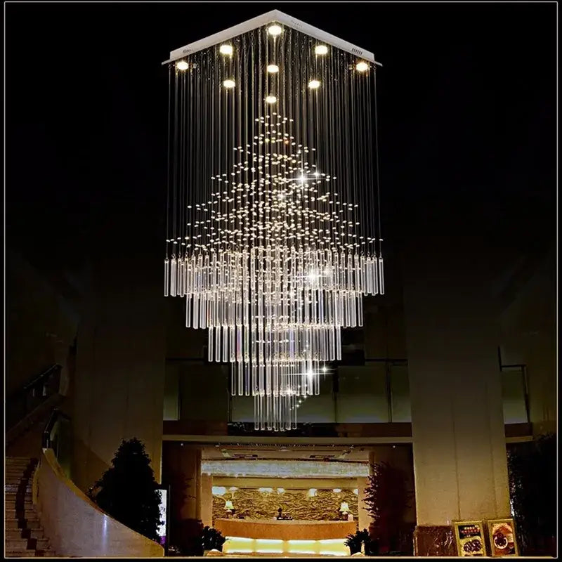 Crystal Columnar Chandelier