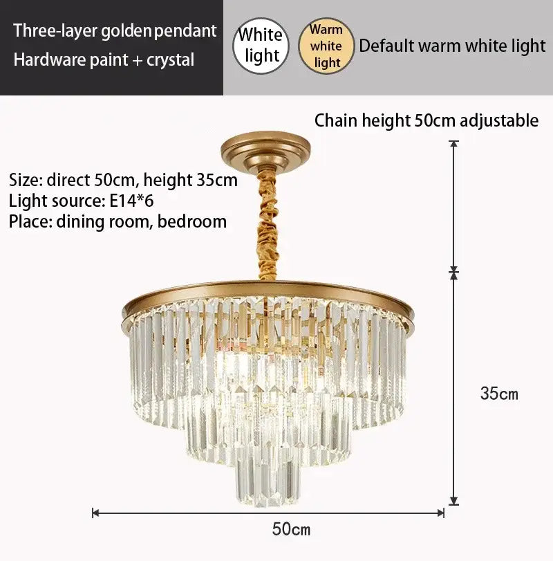 Gold Black LED 100cm Round Chandelier