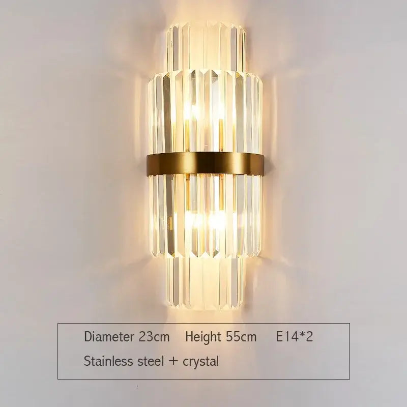 Gold LED Bedroom Wall Sconce