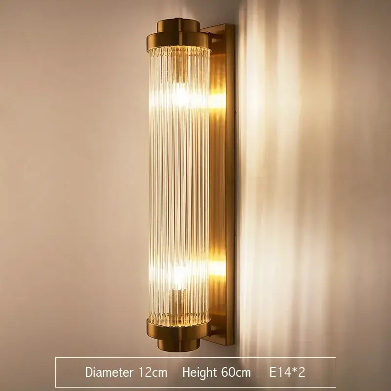 Gold LED Bedroom Wall Sconce