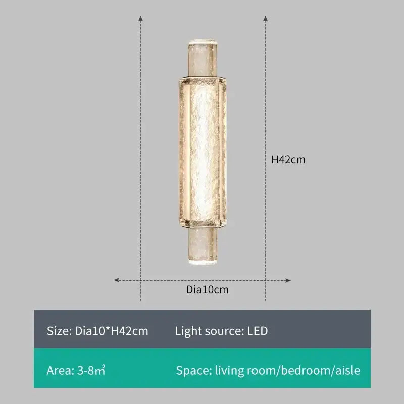 Gold LED Bedroom Wall Sconce
