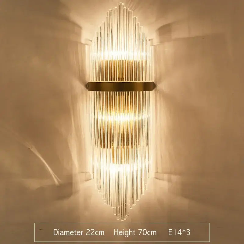 Gold LED Bedroom Wall Sconce