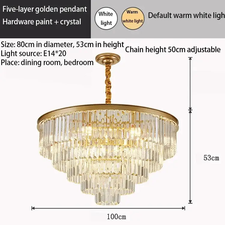 Multi-Tier Gold Chandelier