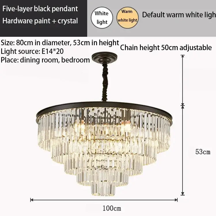 Multi-Tier Gold Chandelier
