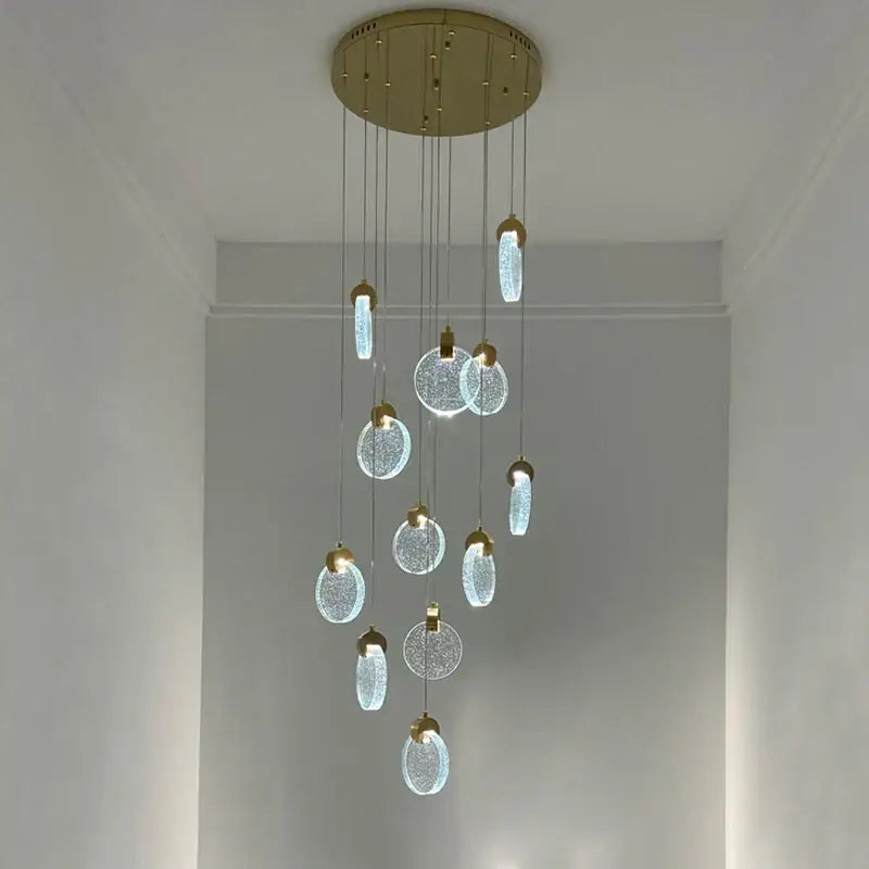 Golden Orb Crystal Chandelier