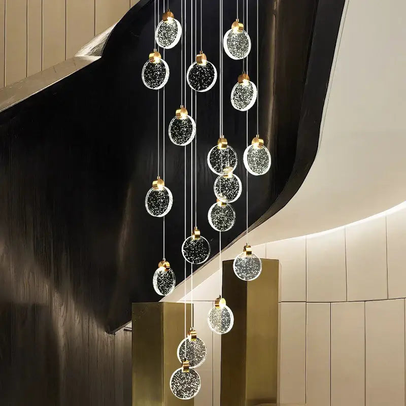 Golden Orb Crystal Chandelier