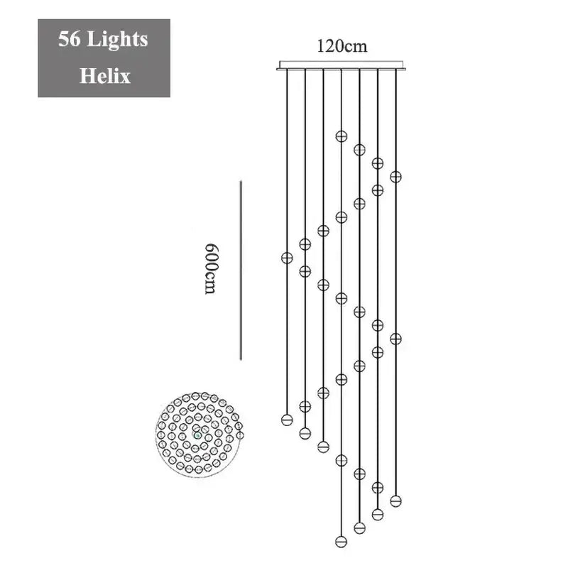 Round Crystal Pendant Light