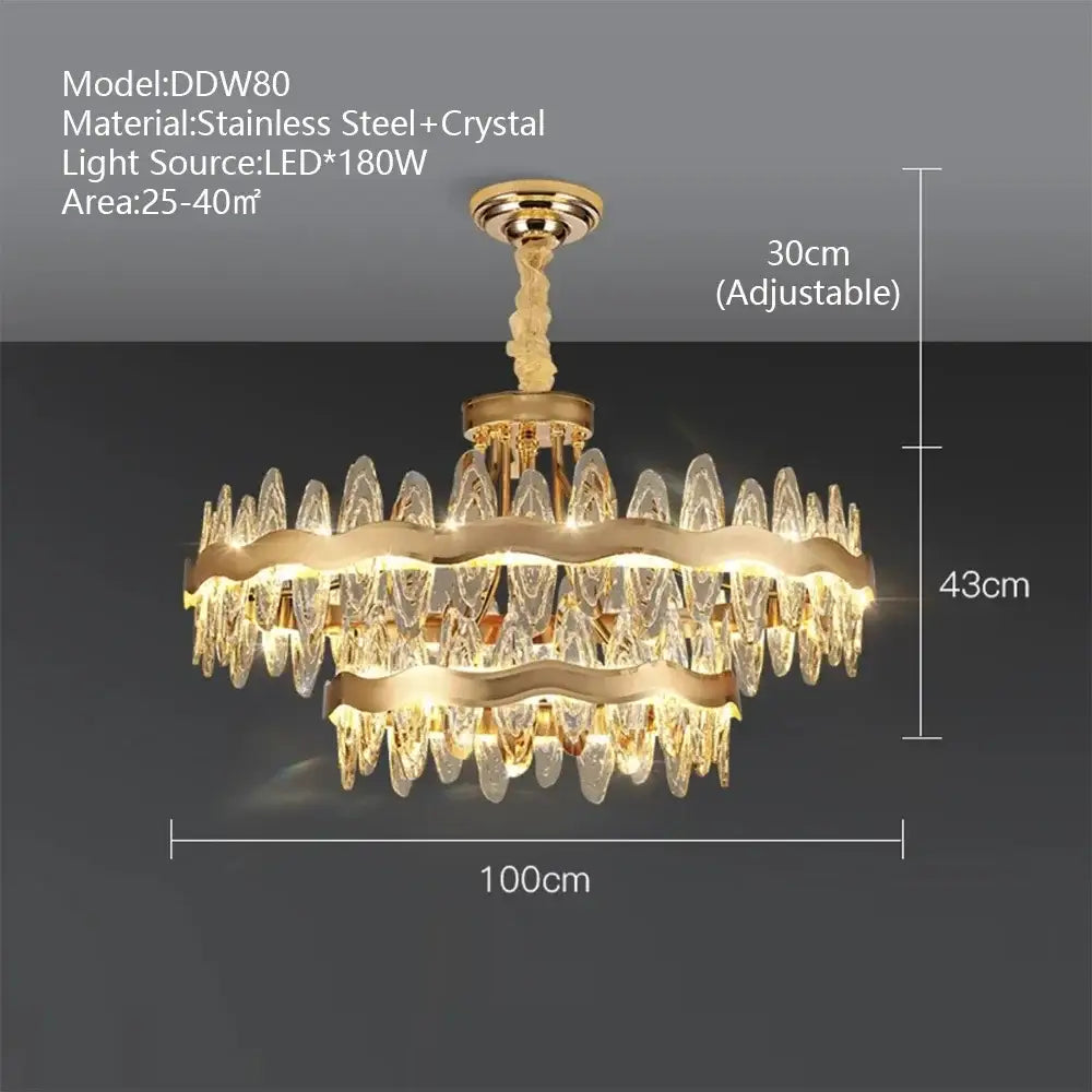 Golden Crystal Pendant Light