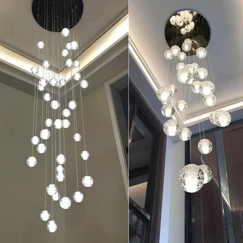 Round Crystal Pendant Light