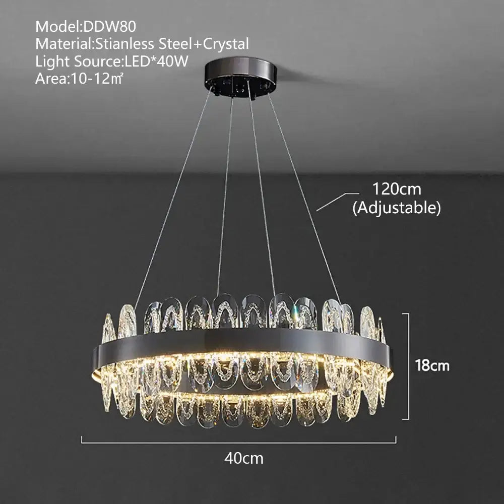 Golden Crystal Pendant Light