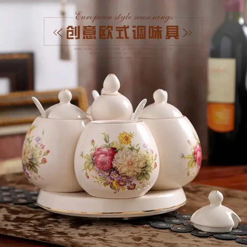 Green Ceramic Spice Set