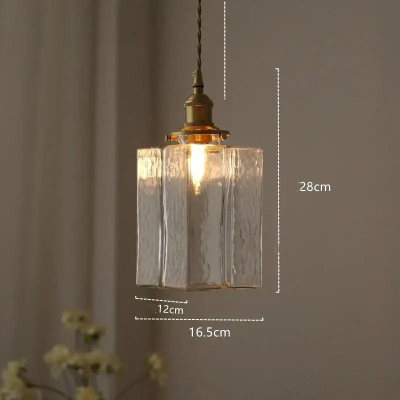 Amber Glass 3-Head Nordic Dining Pendant Light
