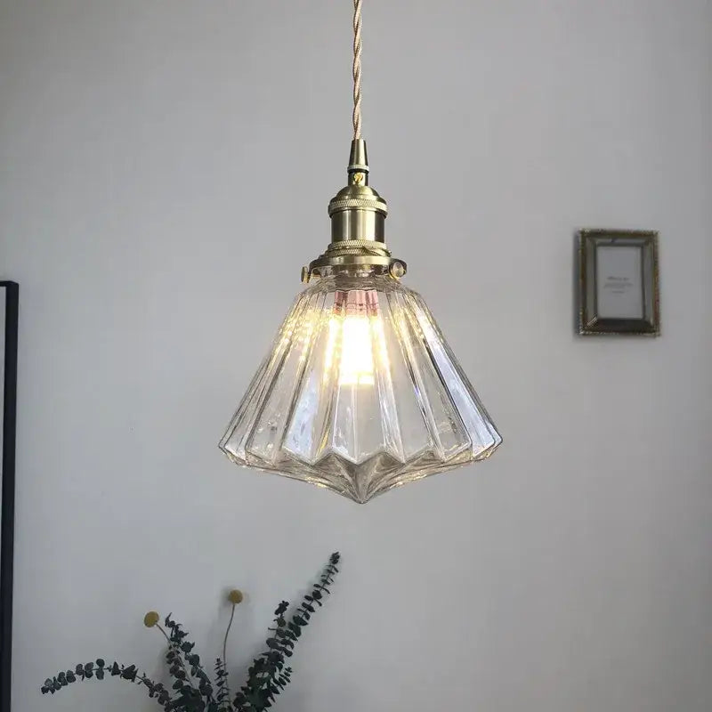 Amber Glass 3-Head Nordic Dining Pendant Light