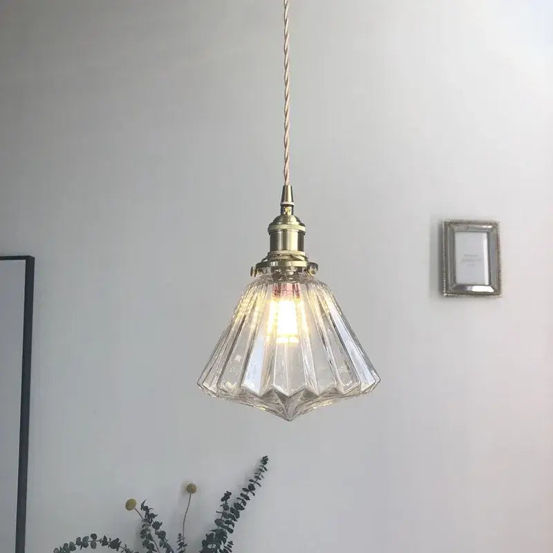 Amber Glass 3-Head Nordic Dining Pendant Light