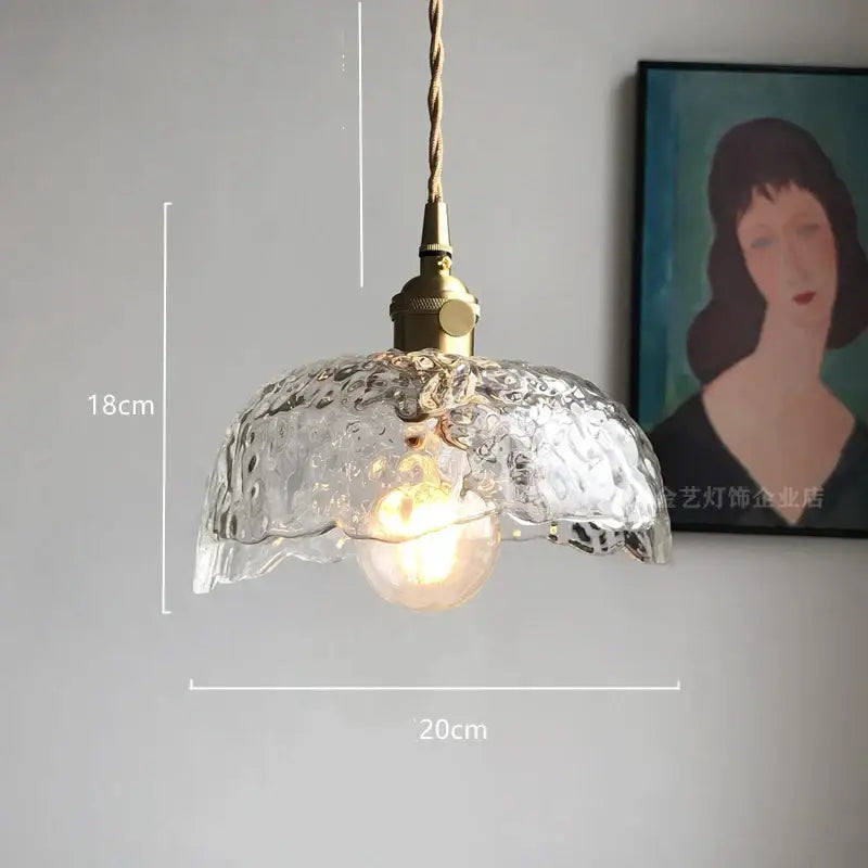 Amber Glass 3-Head Nordic Dining Pendant Light
