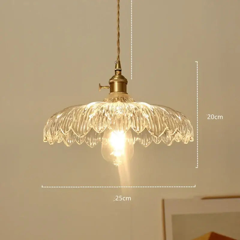 Amber Glass 3-Head Nordic Dining Pendant Light