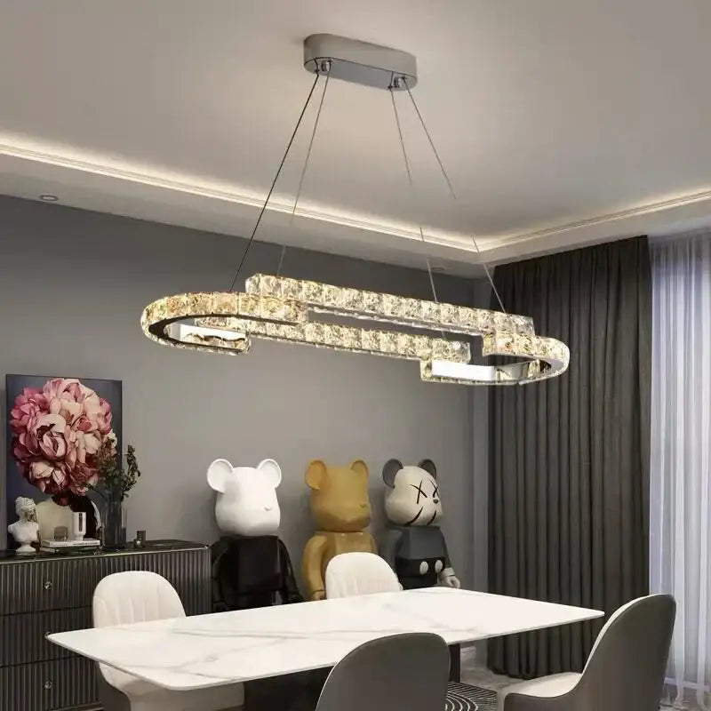 Chrome Crystal Ceiling Chandelier