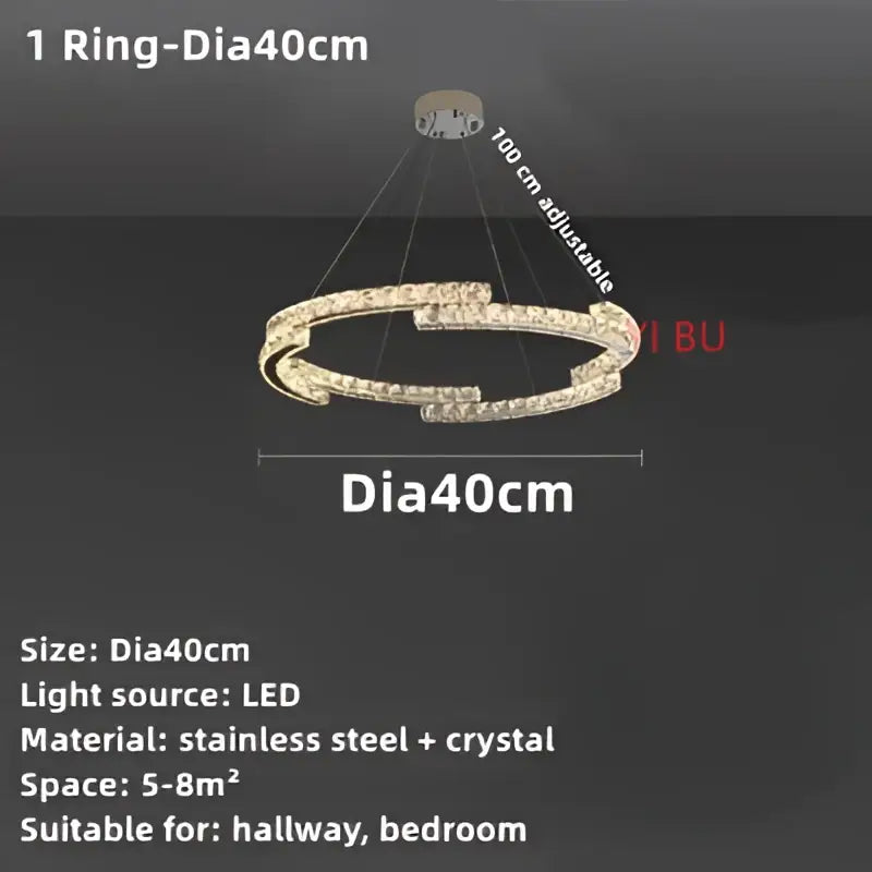 Chrome Crystal Ceiling Chandelier