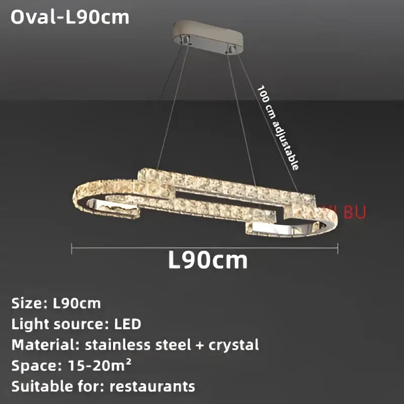 Chrome Crystal Ceiling Chandelier