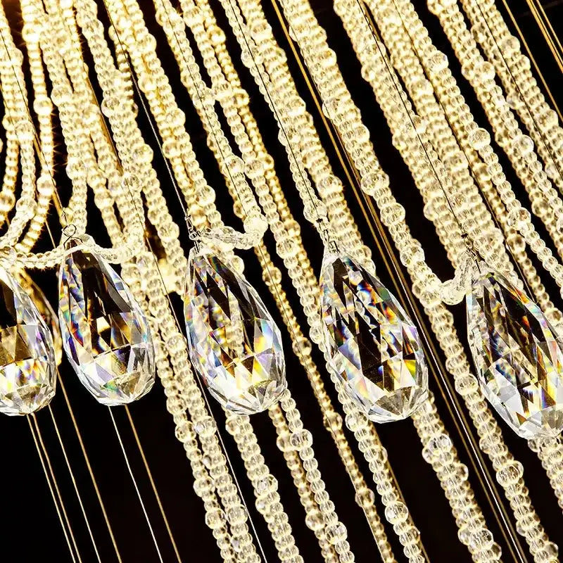 Crystal Spiral Ceiling Chandelier