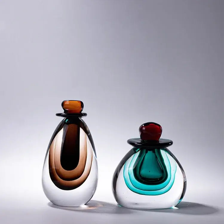 Amber Stained Glass Vase