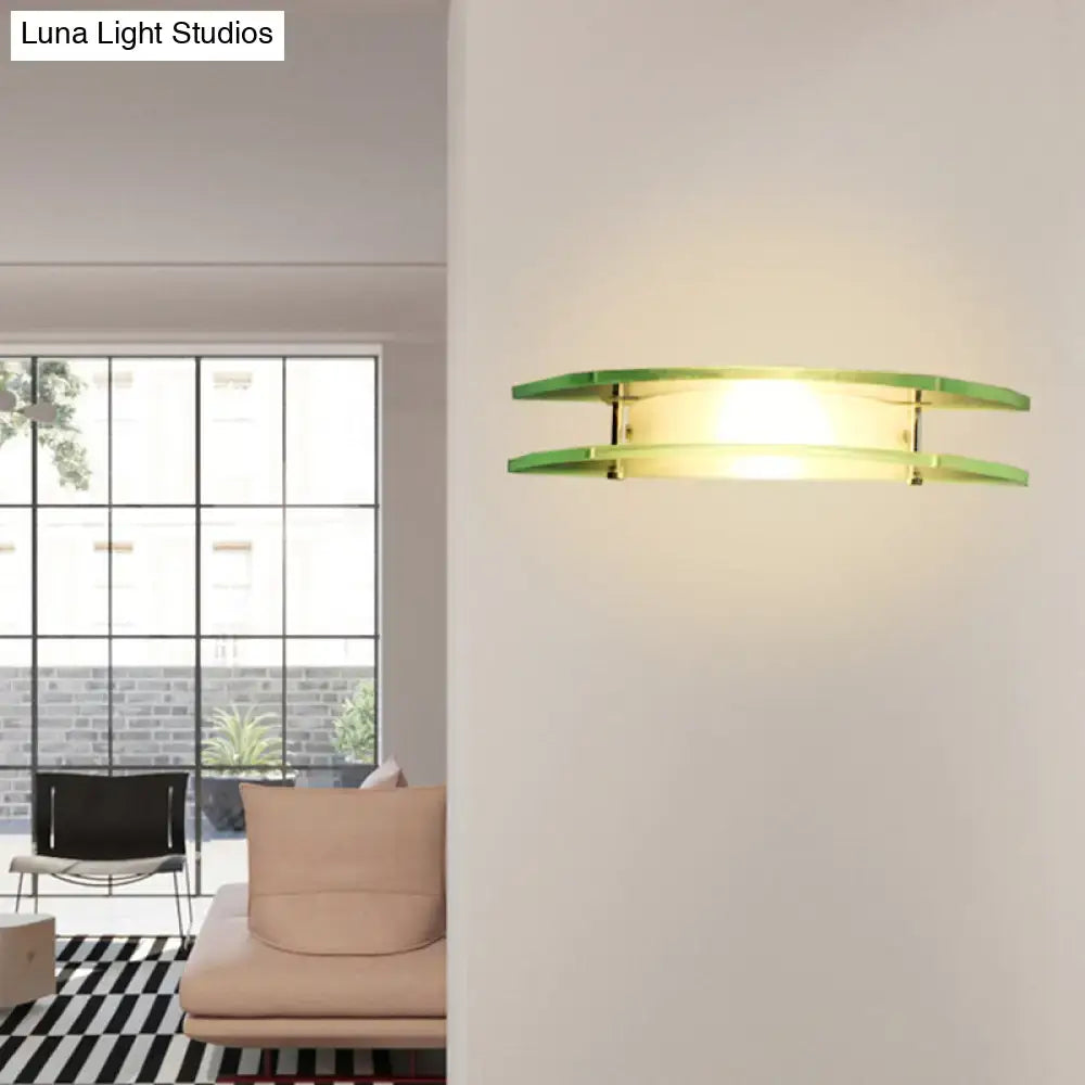 Chrome Dual Arc Wall Sconce