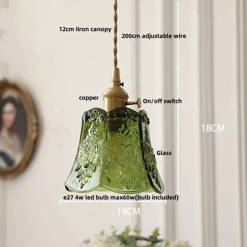 Clear Glass Minimalist Knob-Switch Pendant Lamp