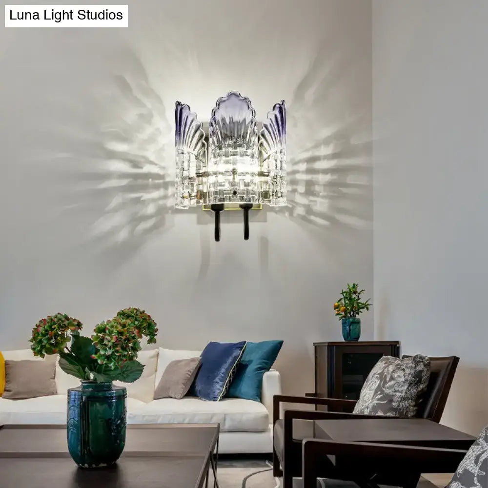 Clear Crystal Wall Sconce Floating Illusion