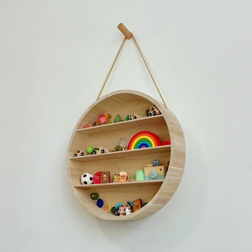 Circular Wooden Wall Shelf