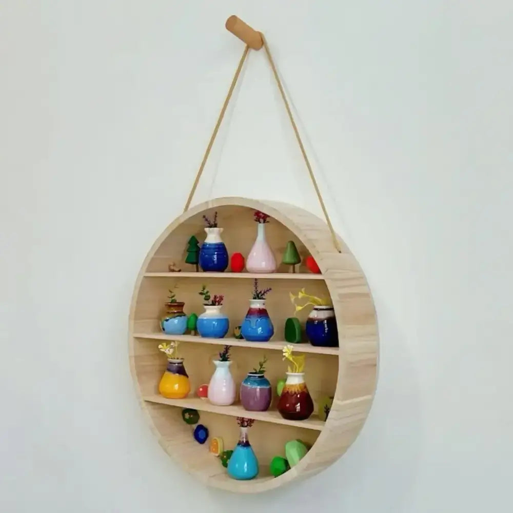 Circular Wooden Wall Shelf