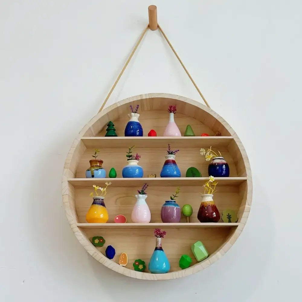 Circular Wooden Wall Shelf
