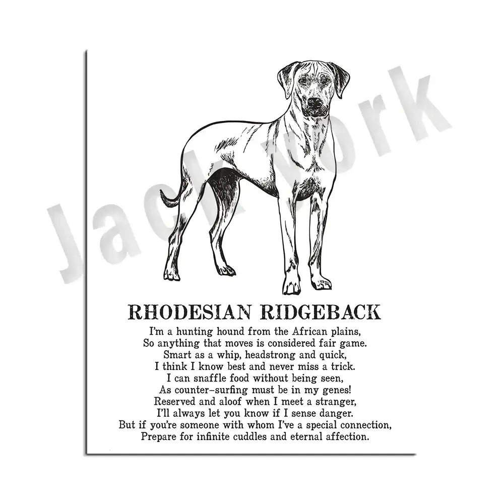 Black White Dog Poster Set