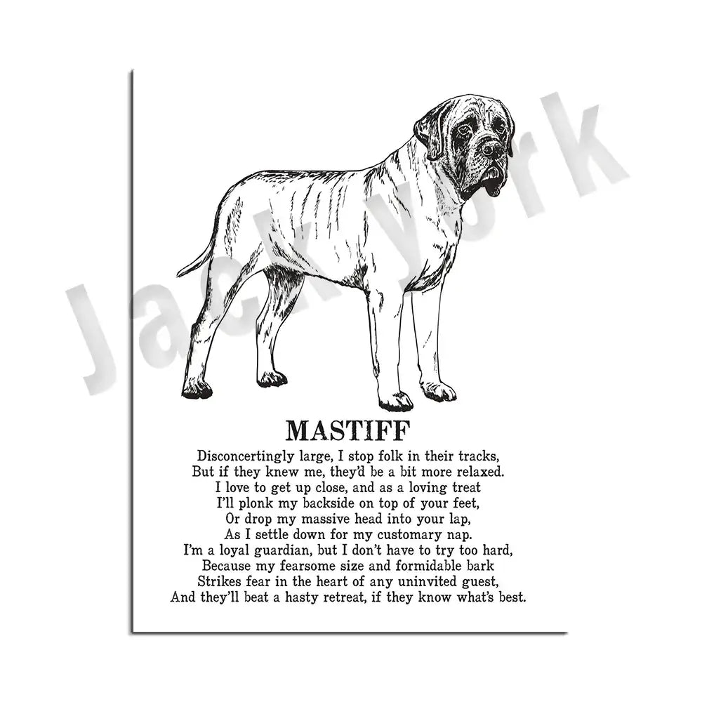 Black White Dog Poster Set