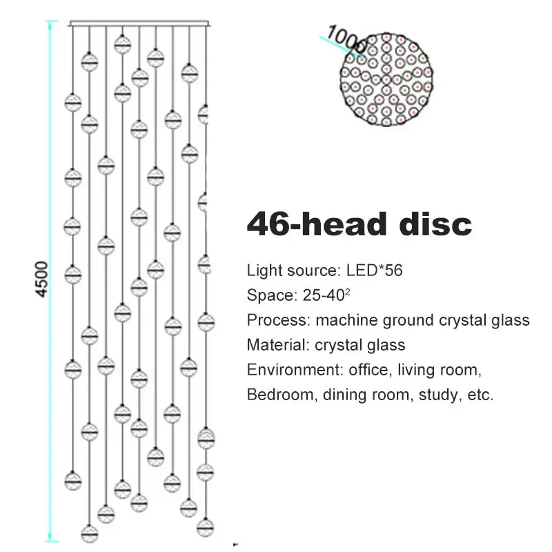 Crystal Ball Chandelier Pendant