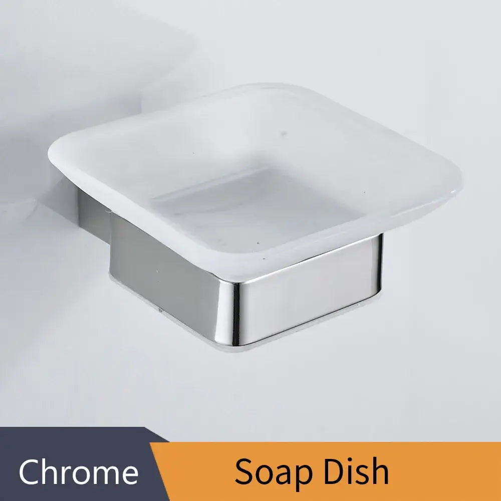 Black Glass Wall Soap Holder