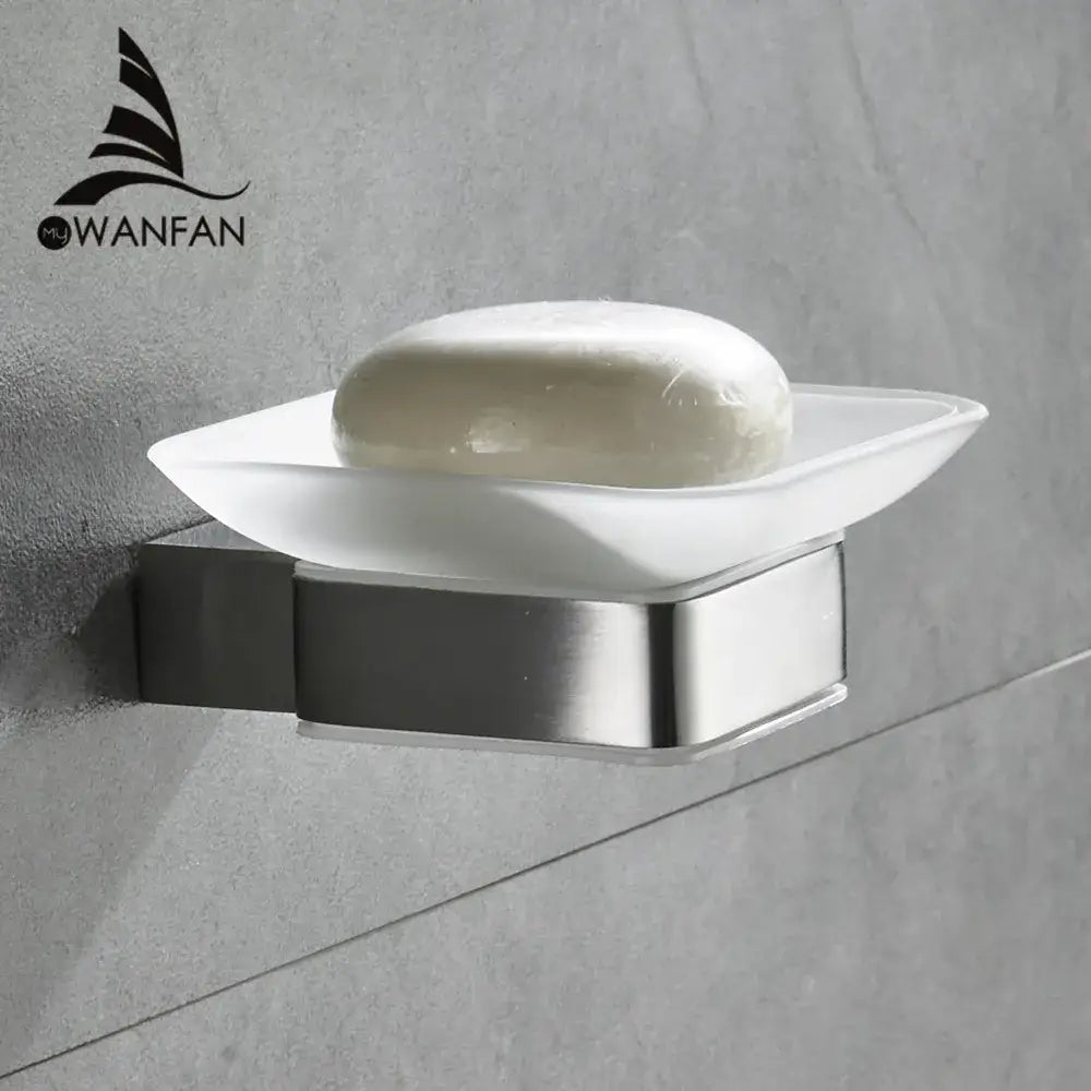 Black Glass Wall Soap Holder