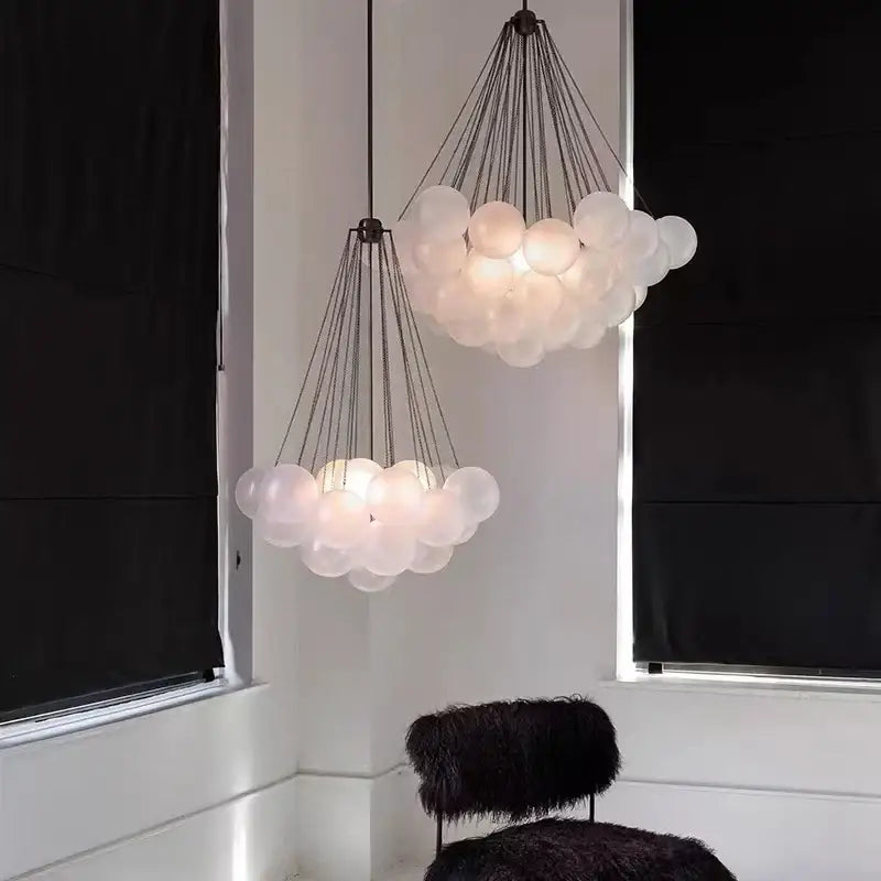 Frosted Glass Cloud Pendants