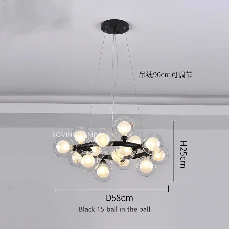 Frosted Glass LED Chandelier
