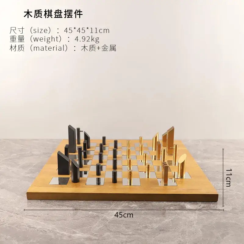 Gold Block Chess Set