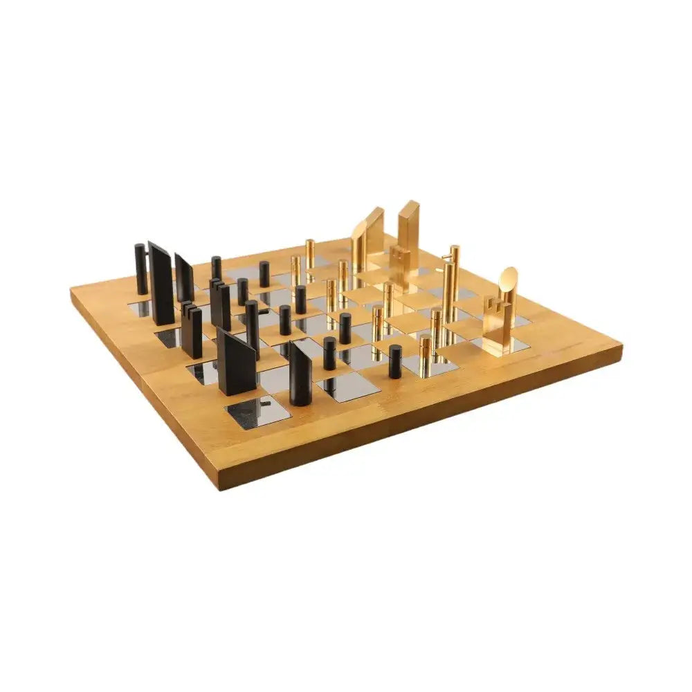Gold Block Chess Set