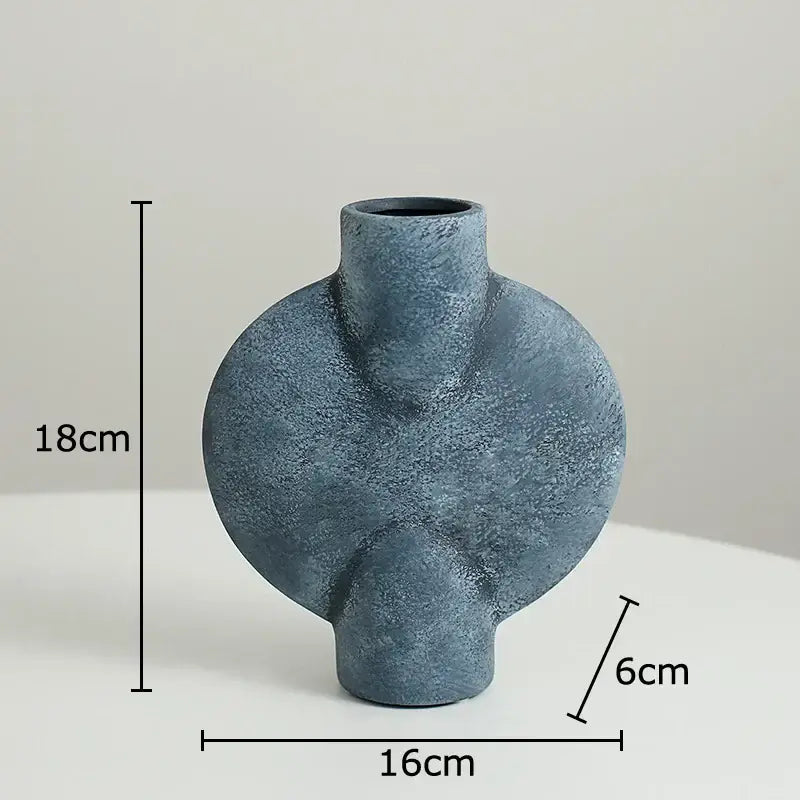 Geometric Ceramic Vase Set