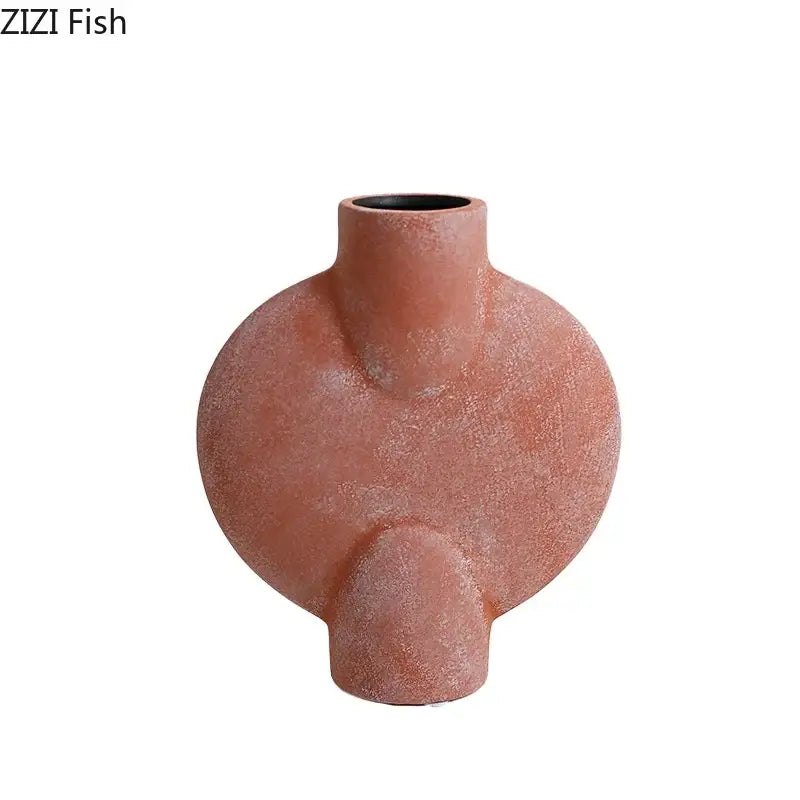 Geometric Ceramic Vase Set